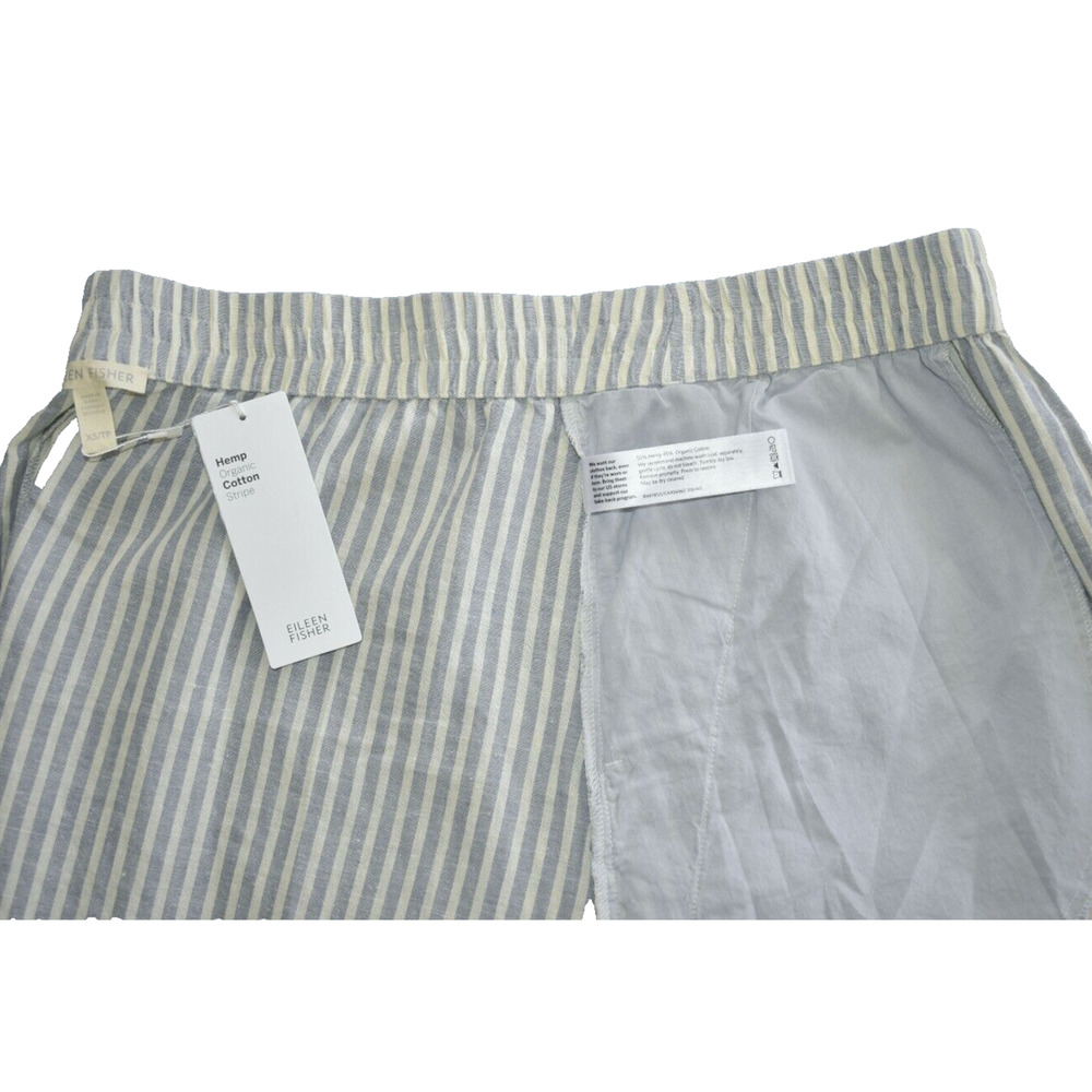B5 NWT EILEEN FISHER Striped Hemp/Cotton Btn Front Full Length Skirt Sz XS $158 - Picture 5 of 5